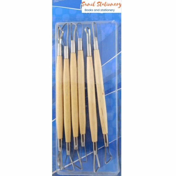 Double End Ribbon Pottery Tool Set 6pc-sunilstationery.in