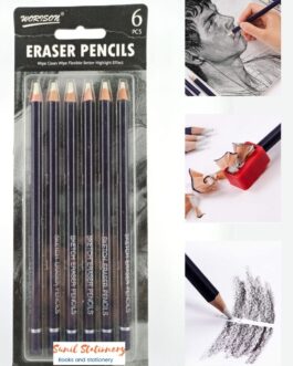 WORISON Pencil Eraser for Artists (Set of 6 Non-Toxic Eraser)