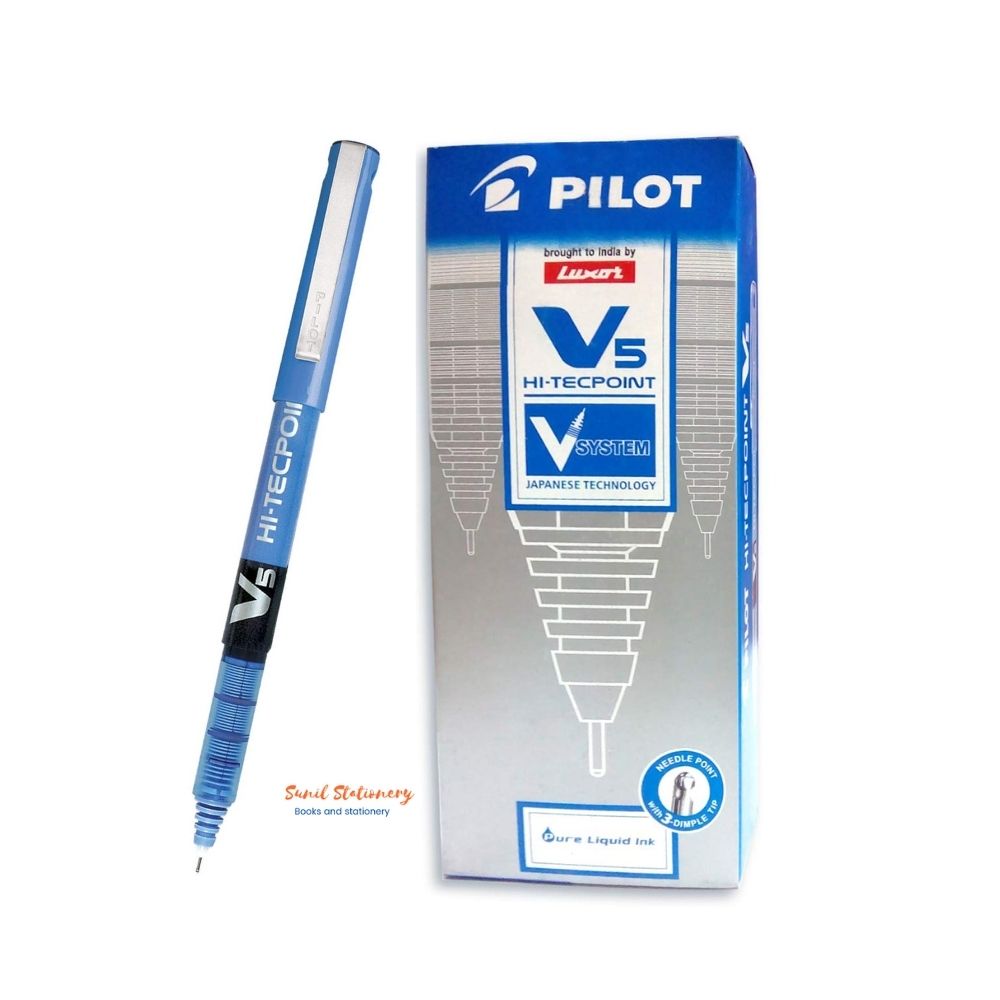 Pilot Hi-Tecpoint V5 Pen, Blue (Pack of 12)