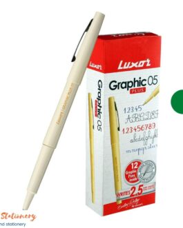 Luxor Graphic Pen Green (pack of 10 pen)