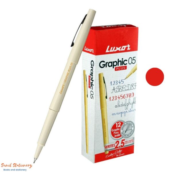 Luxor Graphic Micro Pen Blue Bopp Pouch (pack of 10 pen)