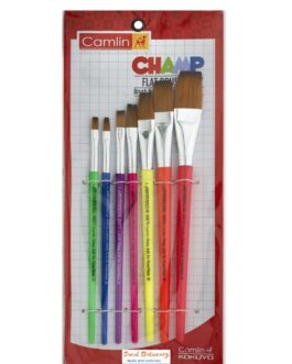 Camlin Champ Flast Brush Set – Pack of 7 (Multicolor)