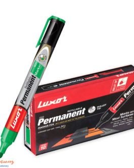 Luxor Refillable Permanent Marker-Green-Box of 10